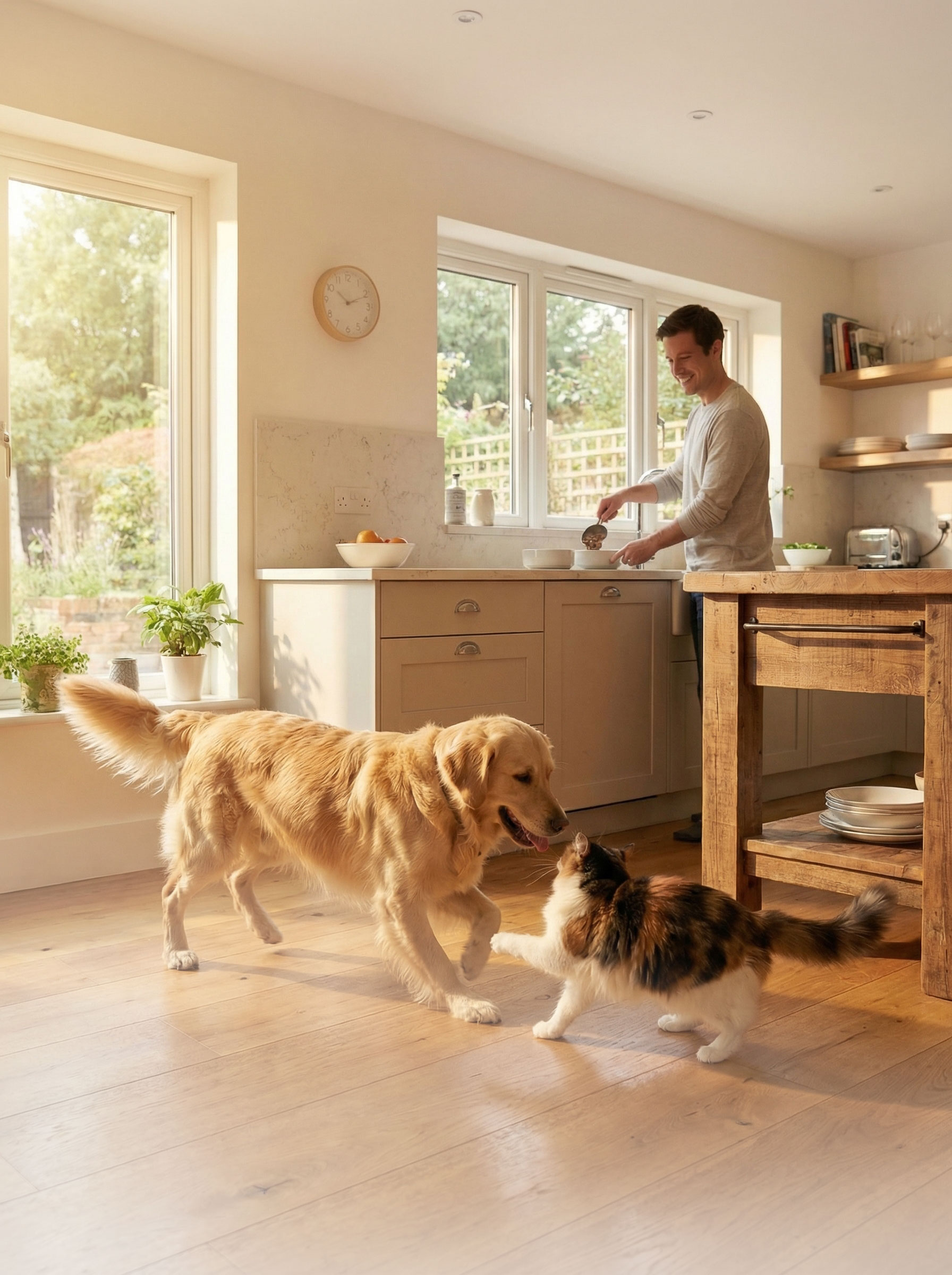 Pets in the kitchen